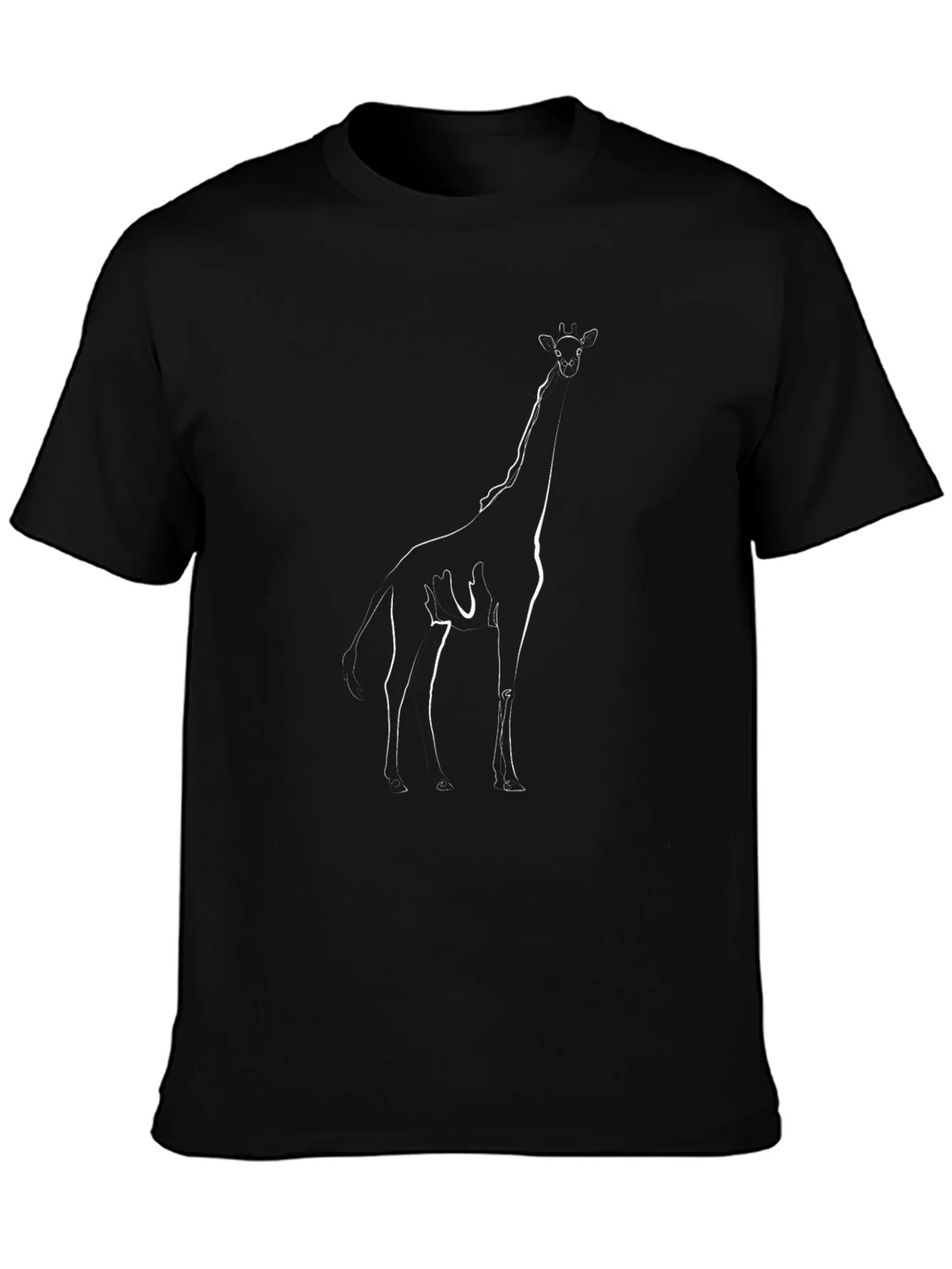 Giraffe Outline Graphic T-Shirt - Modern Minimalist Tee product image 3