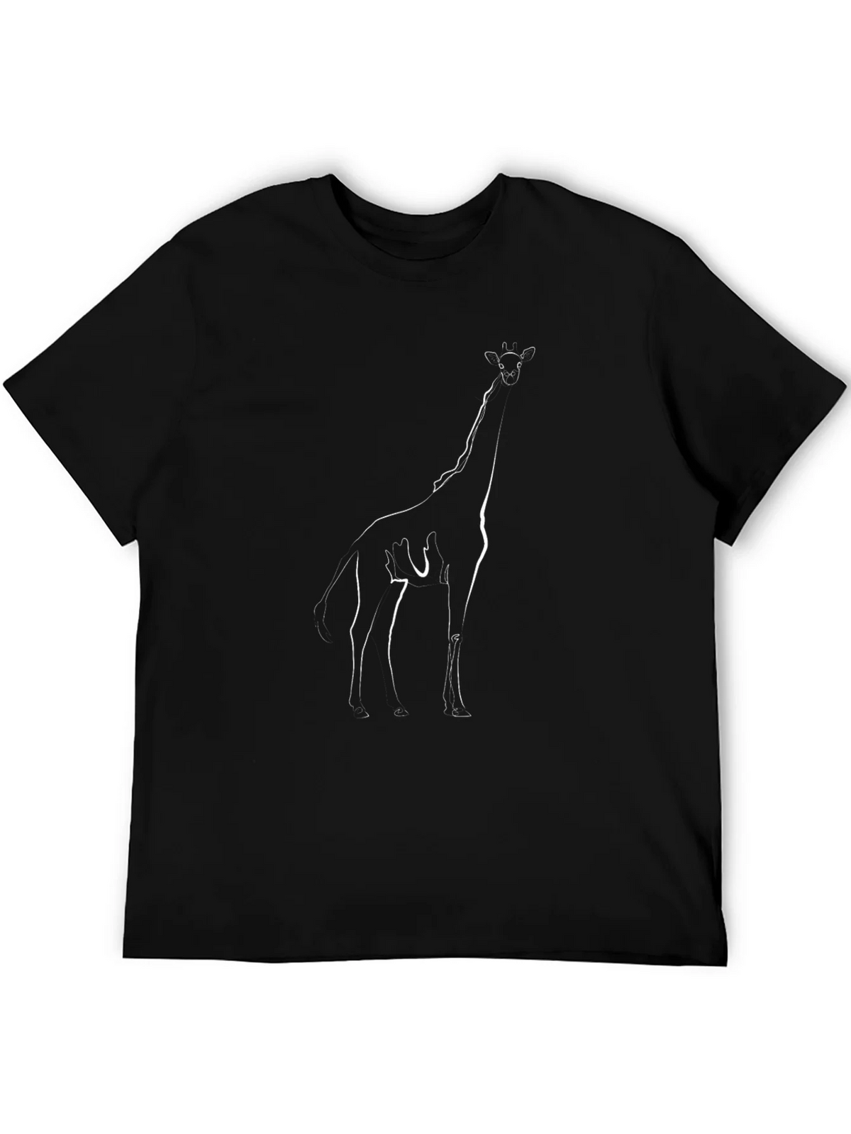Giraffe Outline Graphic T-Shirt - Modern Minimalist Tee product image 5
