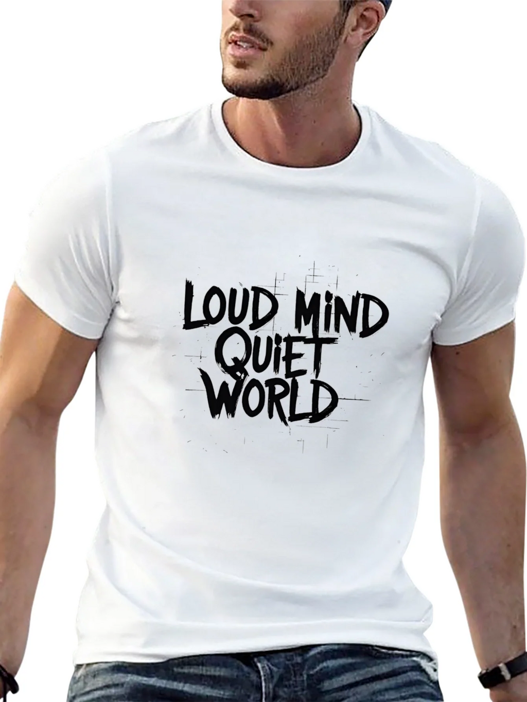Loud Mind Quiet World Black Graphic Tee product image 12