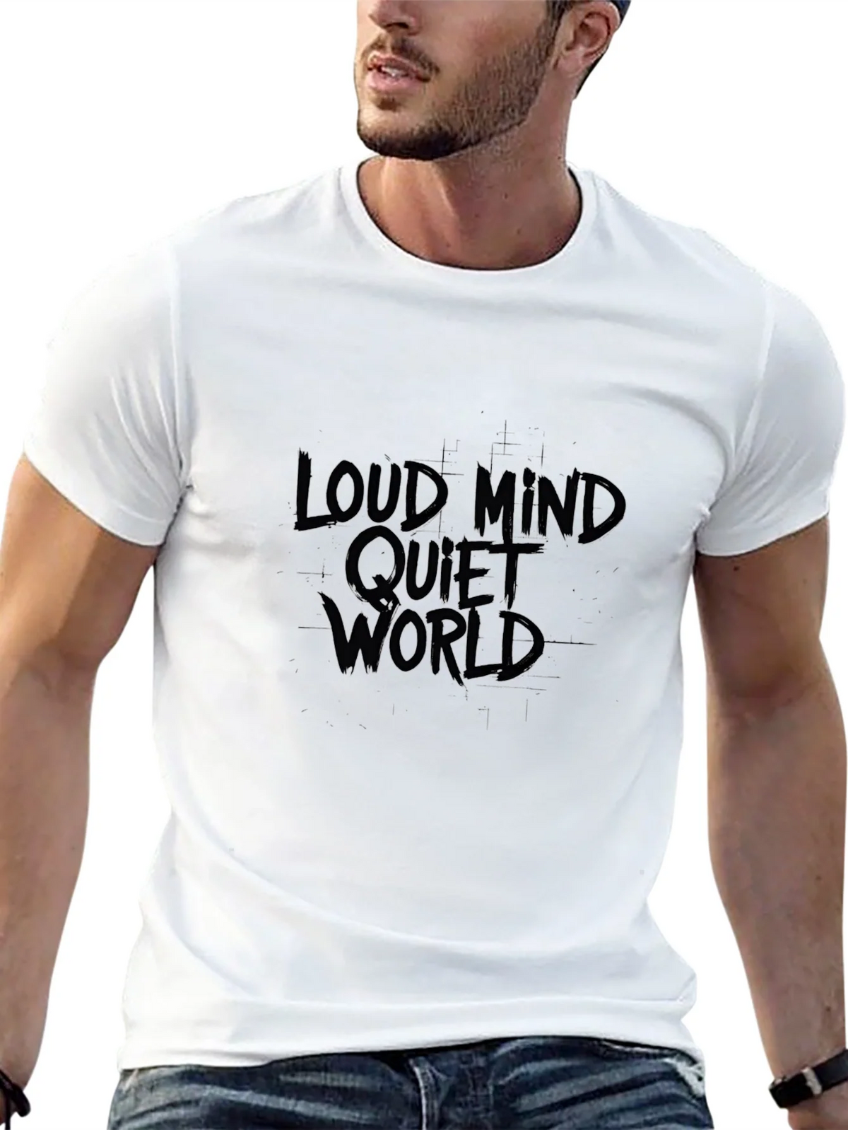 Loud Mind Quiet World Black Graphic Tee product image 12