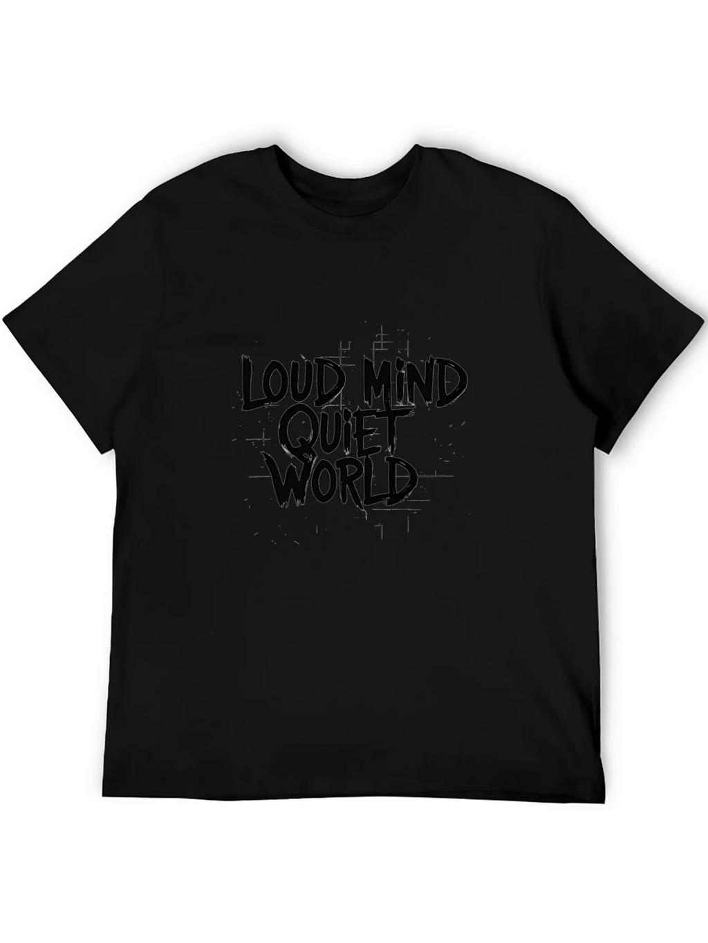 Loud Mind Quiet World Black Graphic Tee product image 5