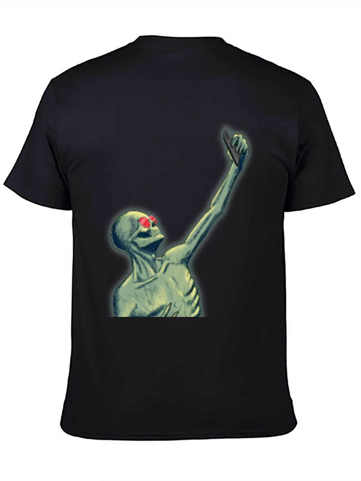 Skeleton Selfie T-Shirt - Funny Graphic Tee product image 2