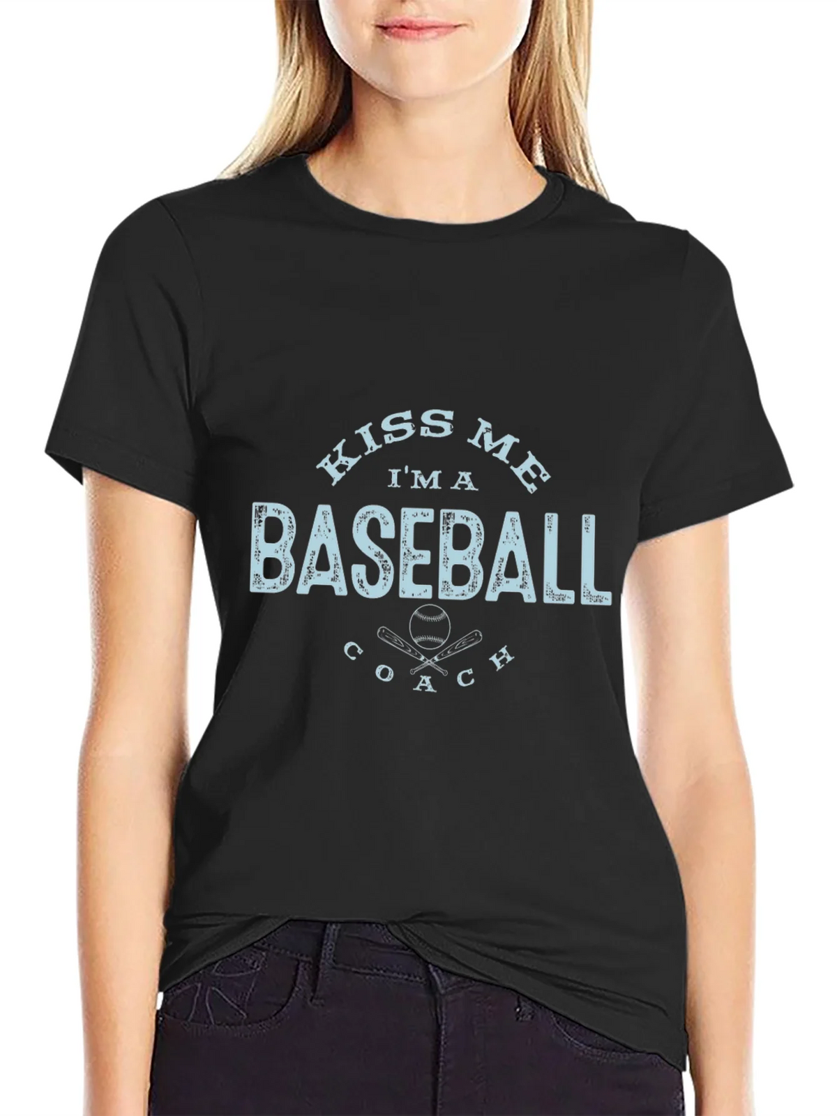 Kiss Me Im a Baseball Coach T-Shirt product image 2