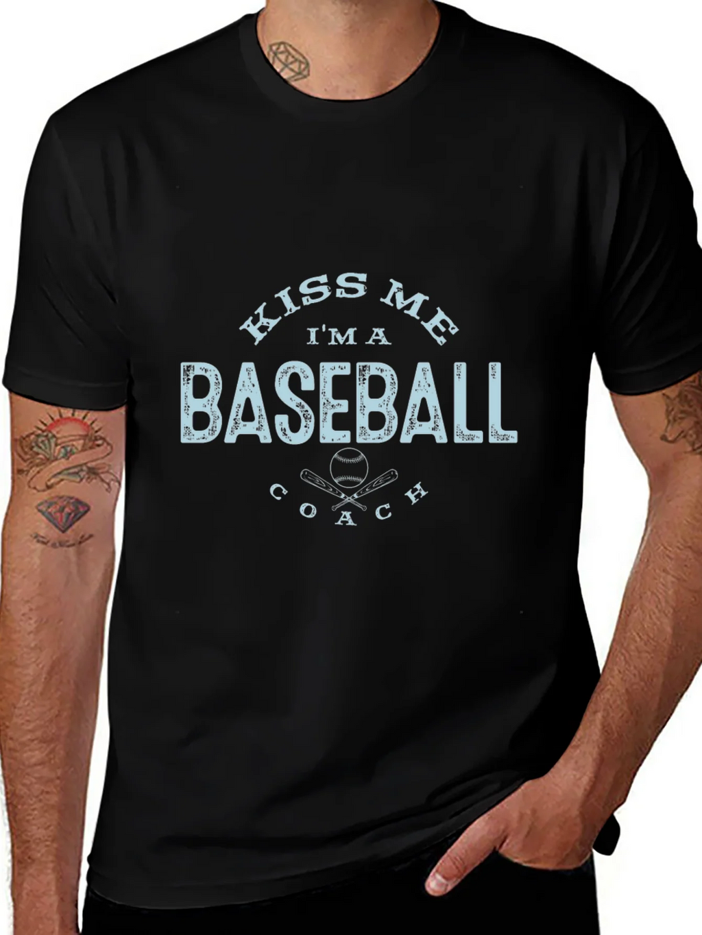 Kiss Me Im a Baseball Coach T-Shirt product image 1