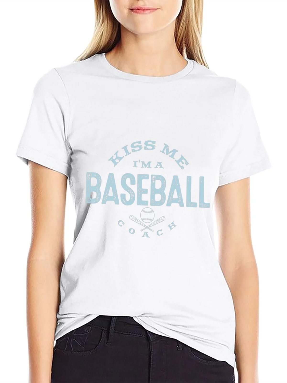 Kiss Me Im a Baseball Coach T-Shirt product image 6