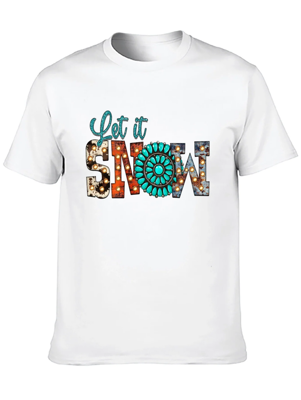 Let it Snow Turquoise Graphic Tee product image 9