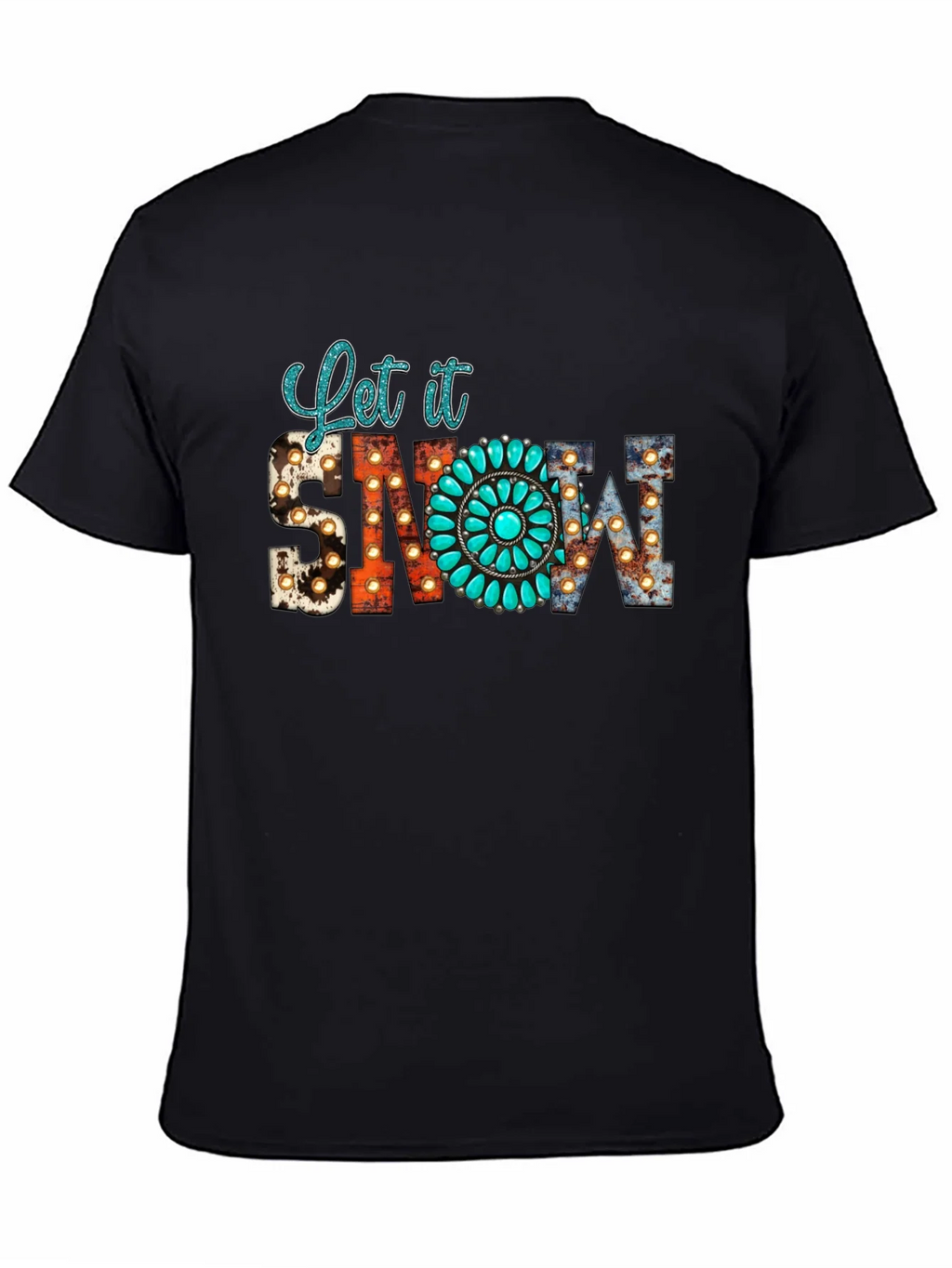 Let it Snow Turquoise Graphic Tee product image 4
