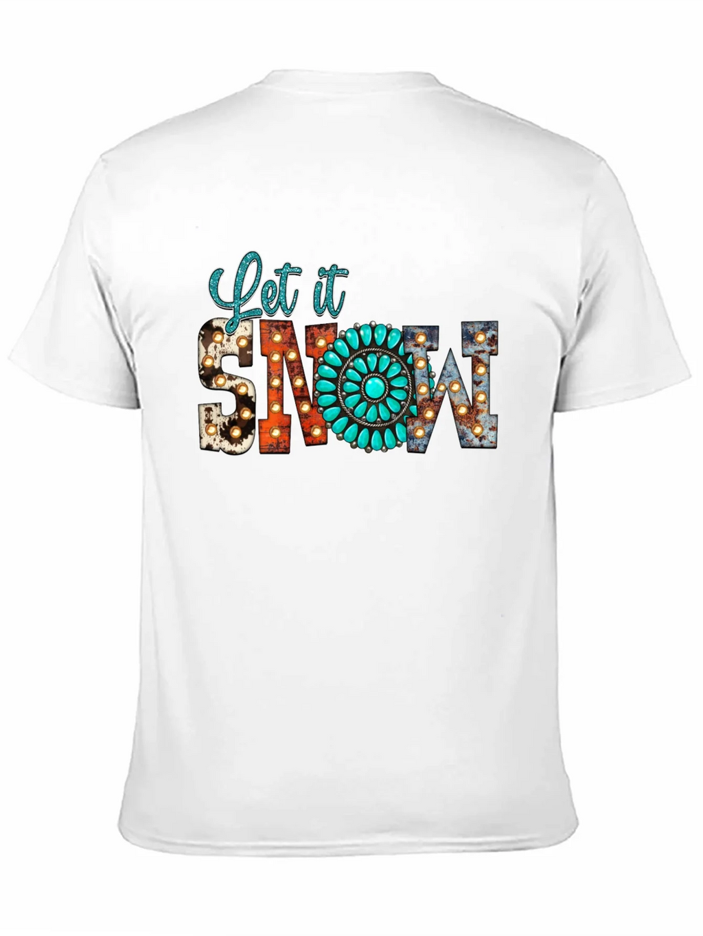 Let it Snow Turquoise Graphic Tee product image 10