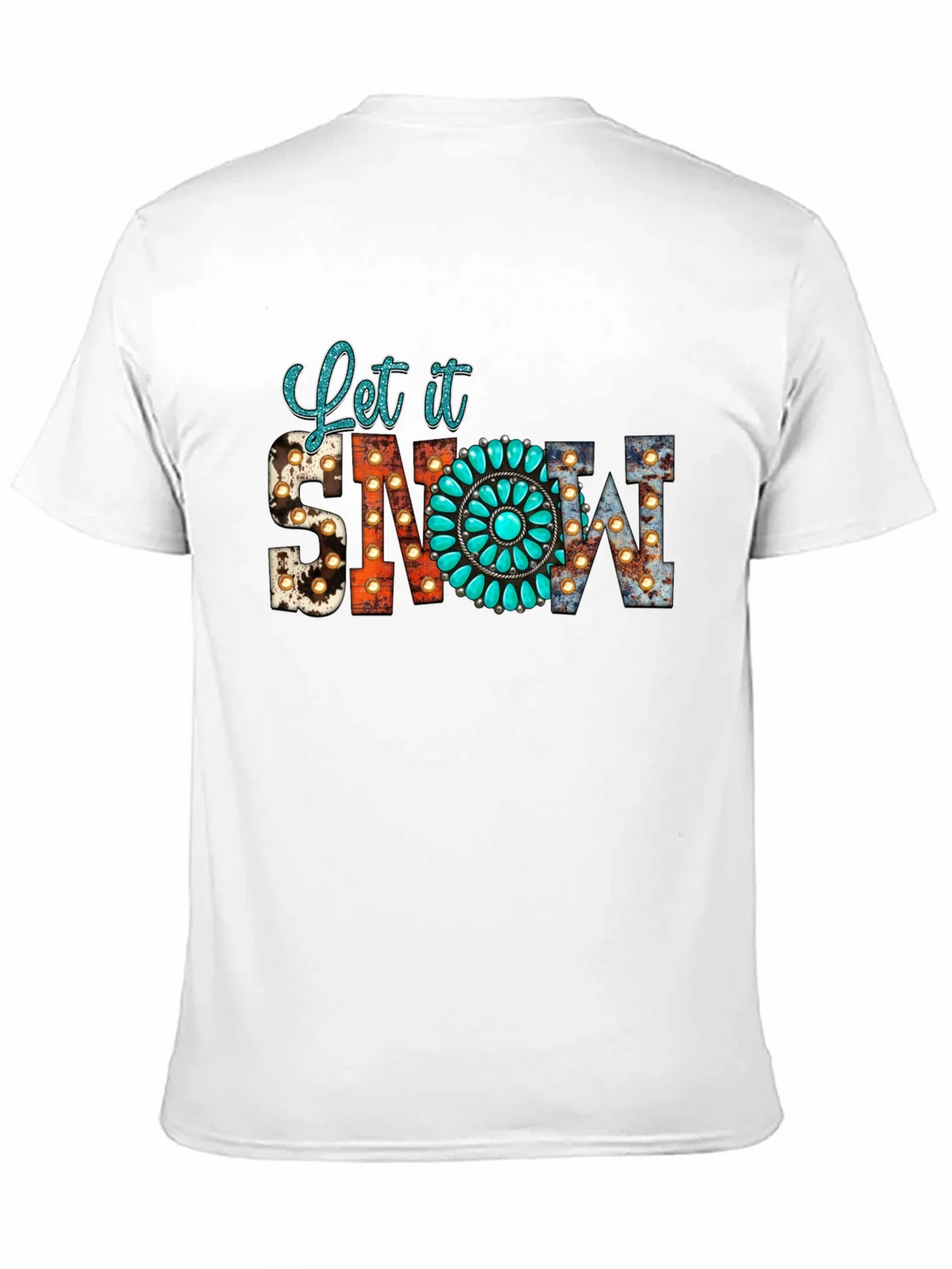 Let it Snow Turquoise Graphic Tee product image 10