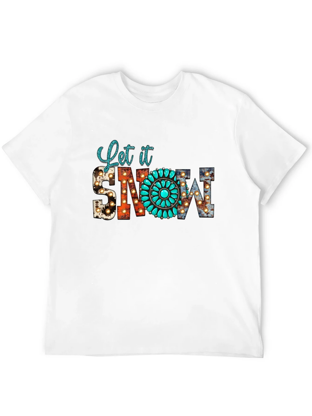 Let it Snow Turquoise Graphic Tee product image 11