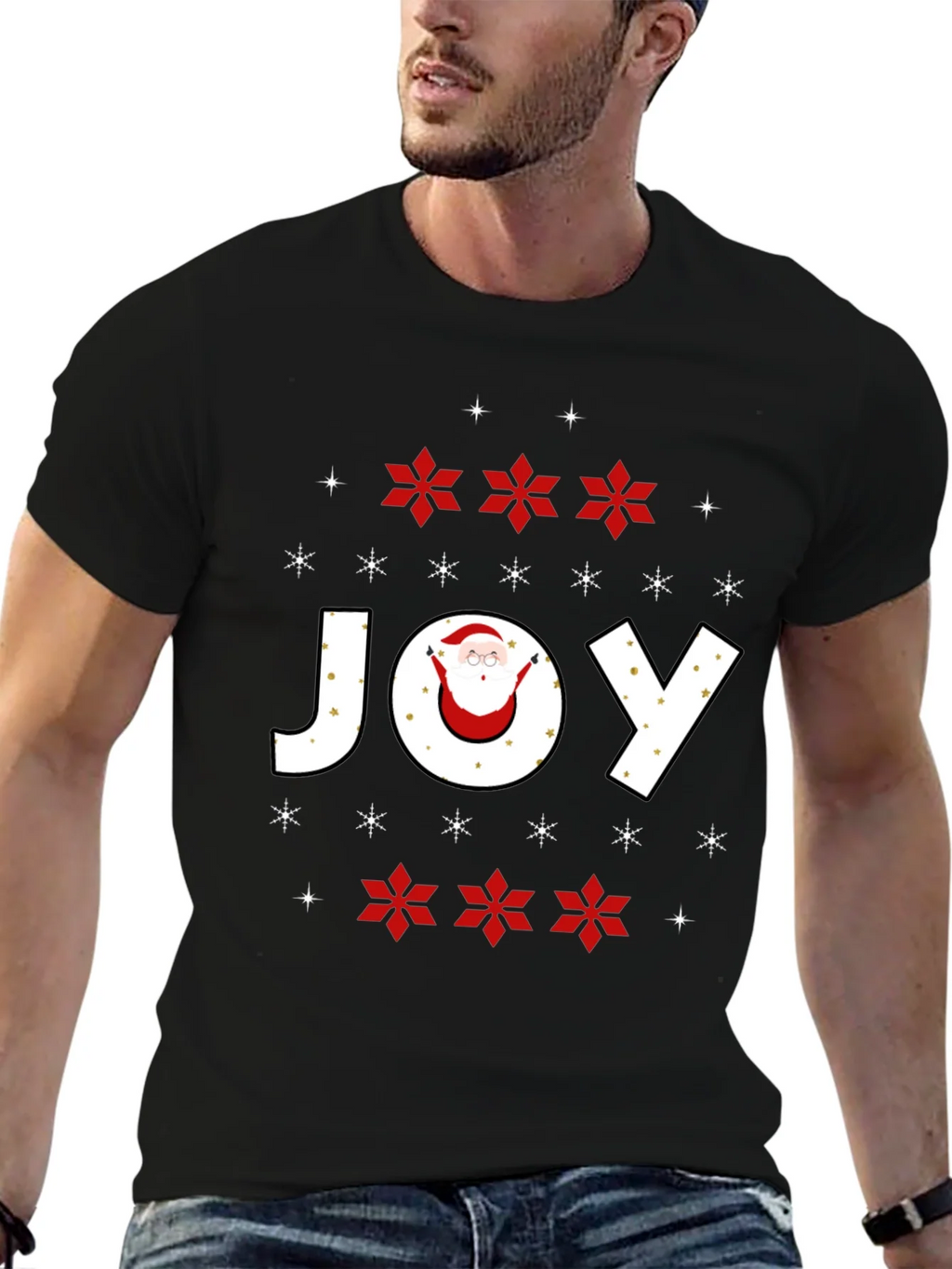 Holiday Joy Santa Graphic Tee product image 6