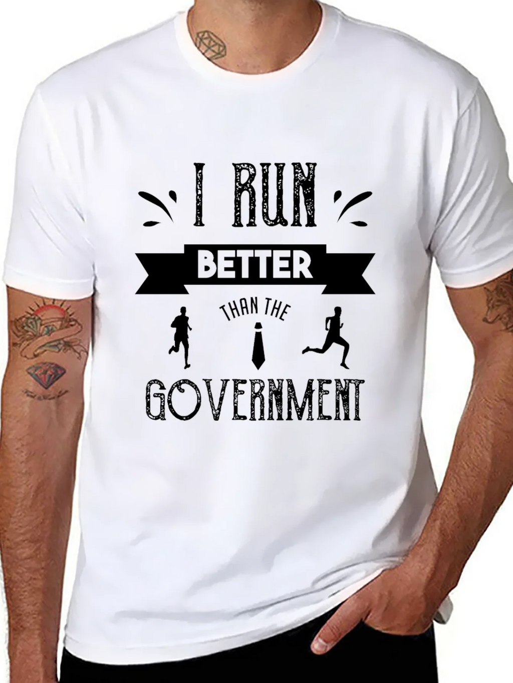 I Run Better Than the Government T-Shirt product image 7