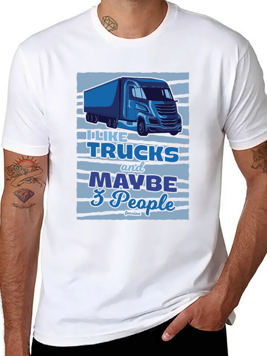 Truck Lover Graphic Tee - I Like Trucks and Maybe 3 People product image 7