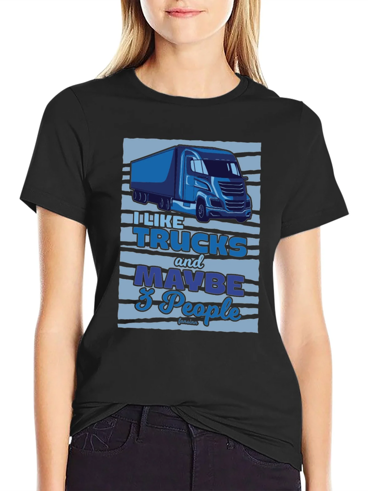 Truck Lover Graphic Tee - I Like Trucks and Maybe 3 People product image 2