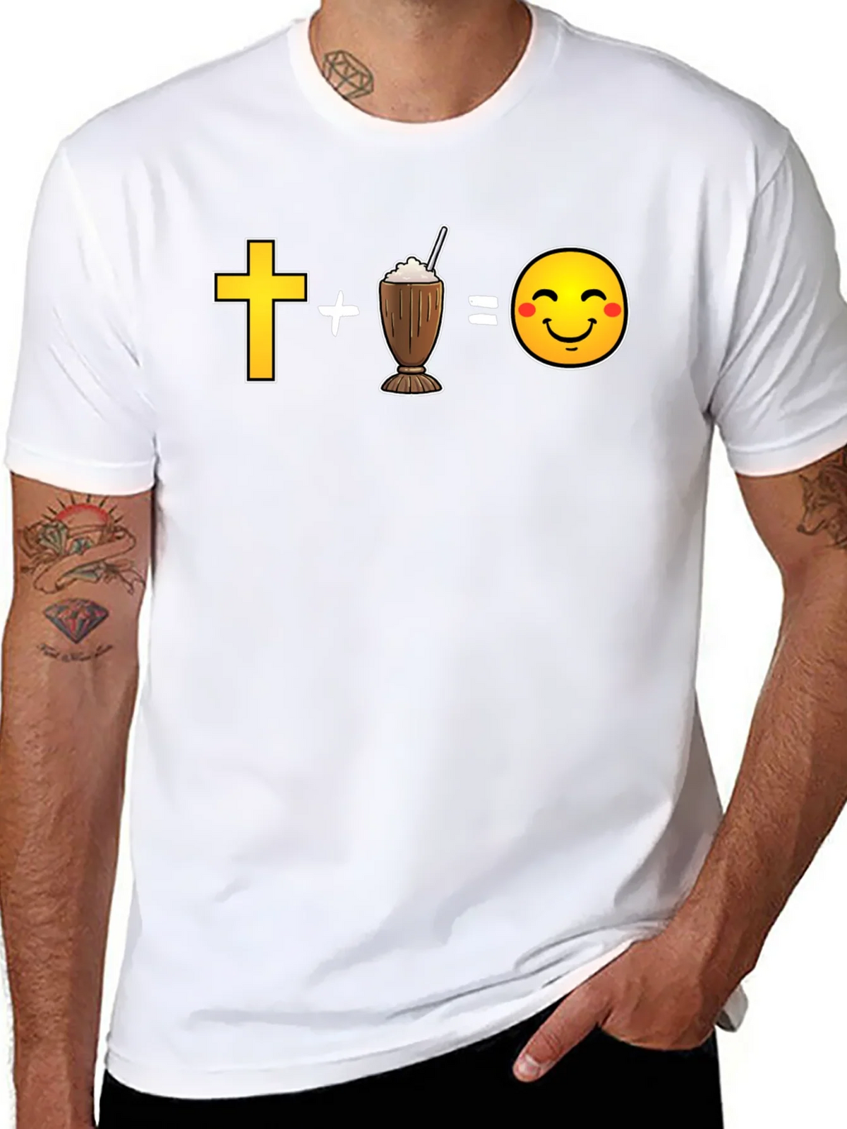Cross Plus Shake Equals Happy T-Shirt product image 5