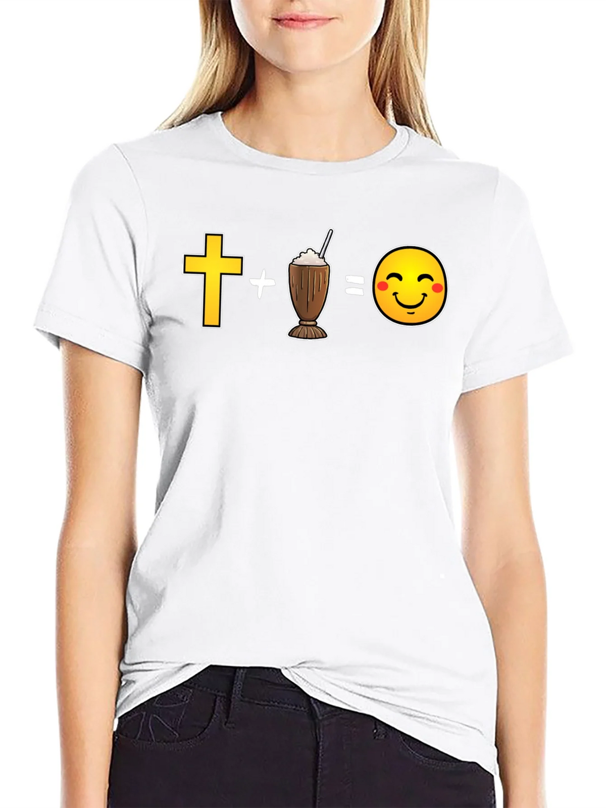 Cross Plus Shake Equals Happy T-Shirt product image 6