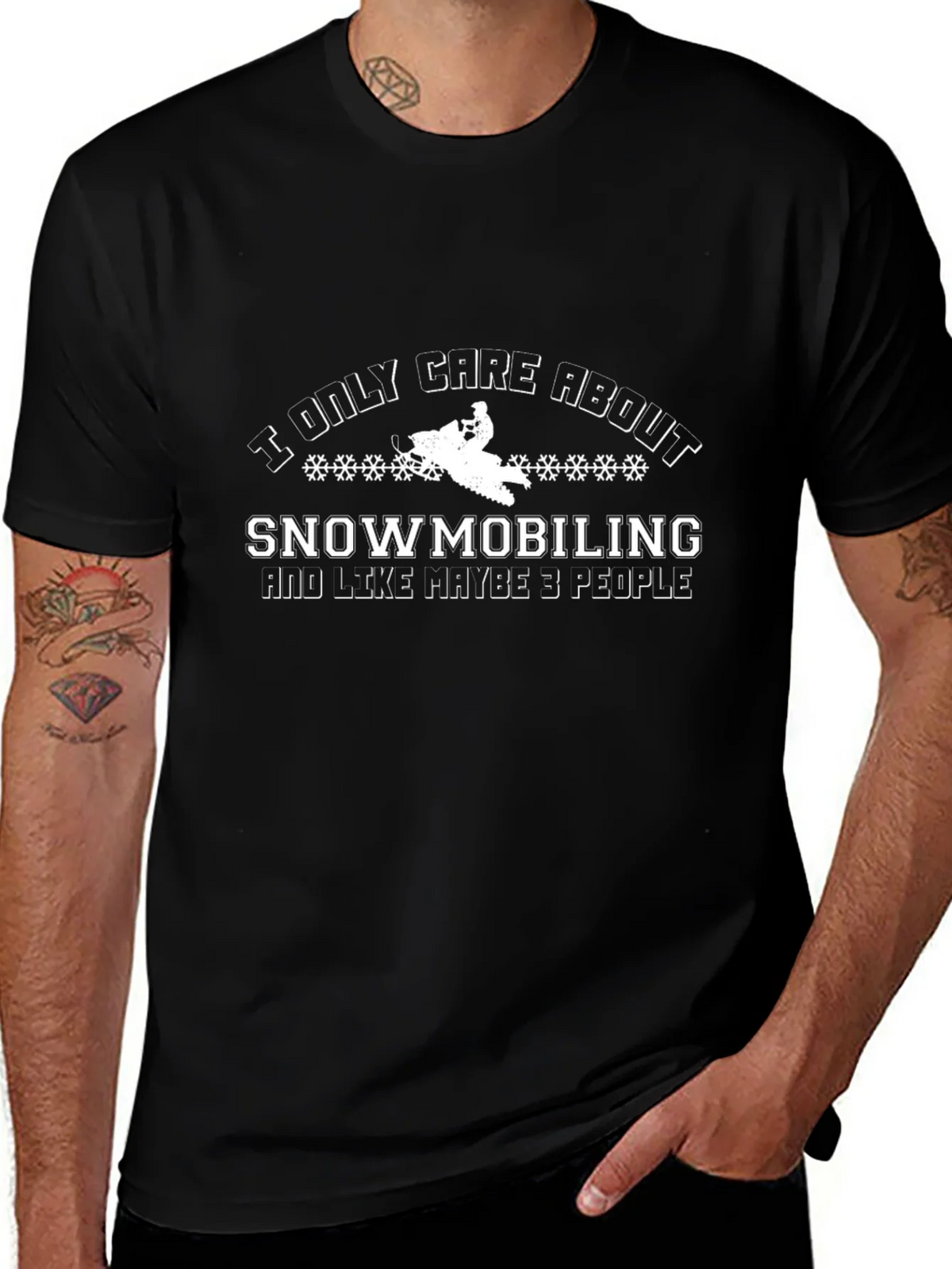 Snowmobiling and People Graphic T-Shirt product image 1