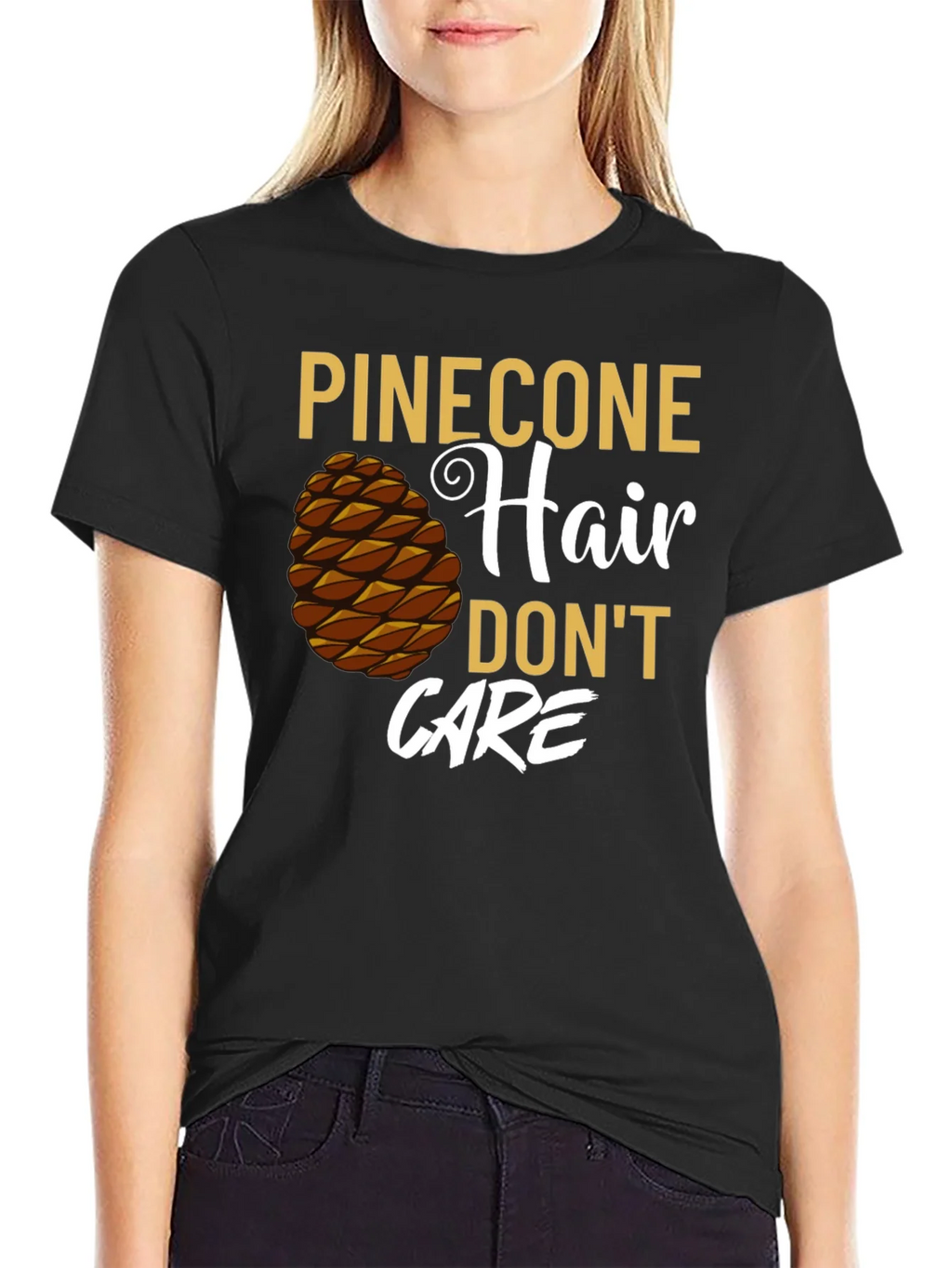 Pinecone Hair Dont Care Graphic T-Shirt product image 2