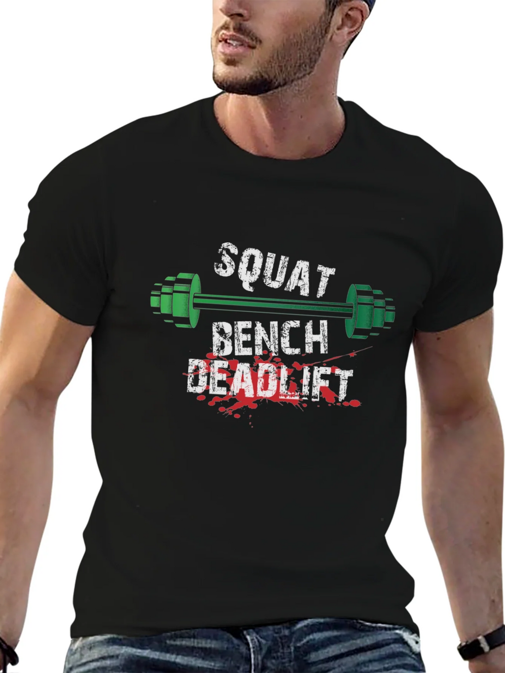 Squat Bench Deadlift Gym Workout T-Shirt product image 4