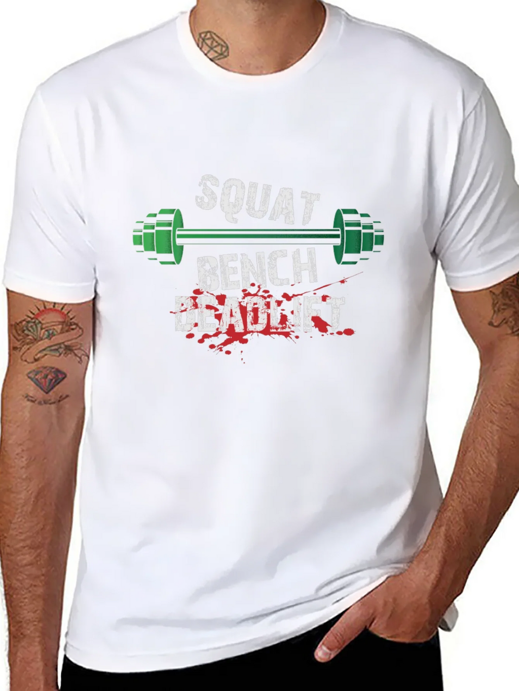 Squat Bench Deadlift Gym Workout T-Shirt product image 5