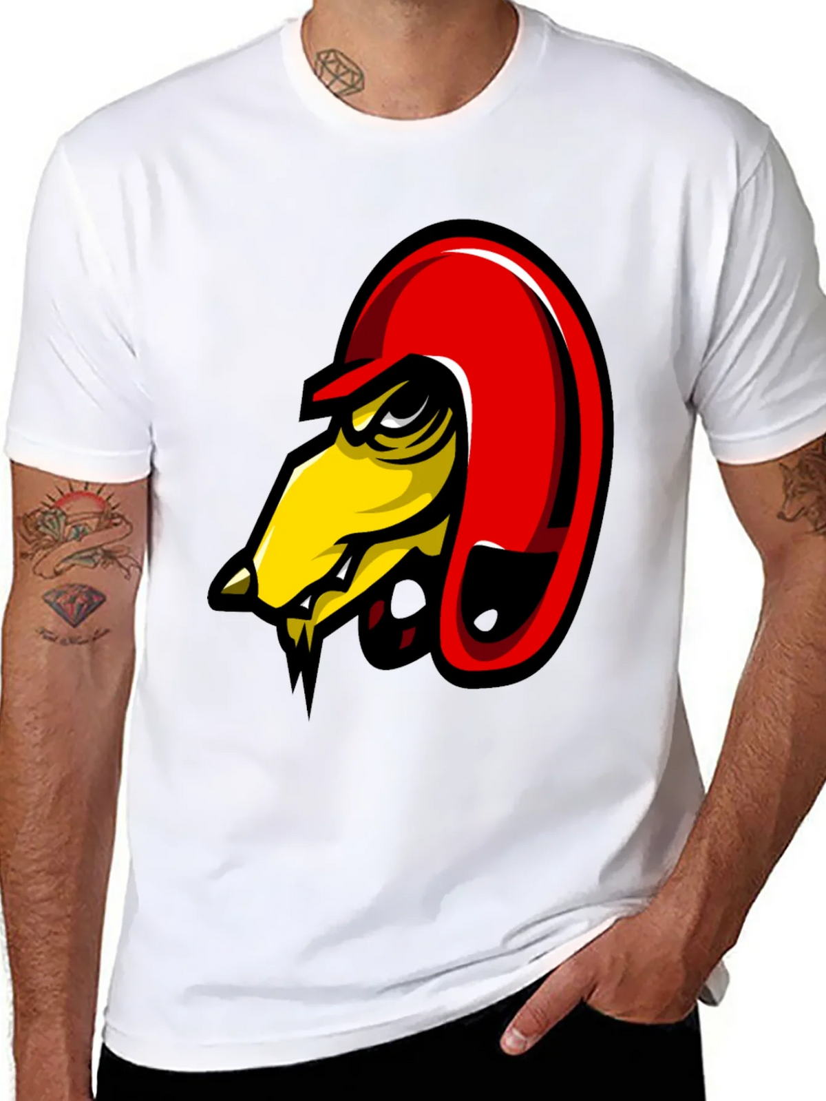 Mens Black Graphic Tee - Angry Bird Design product image 7