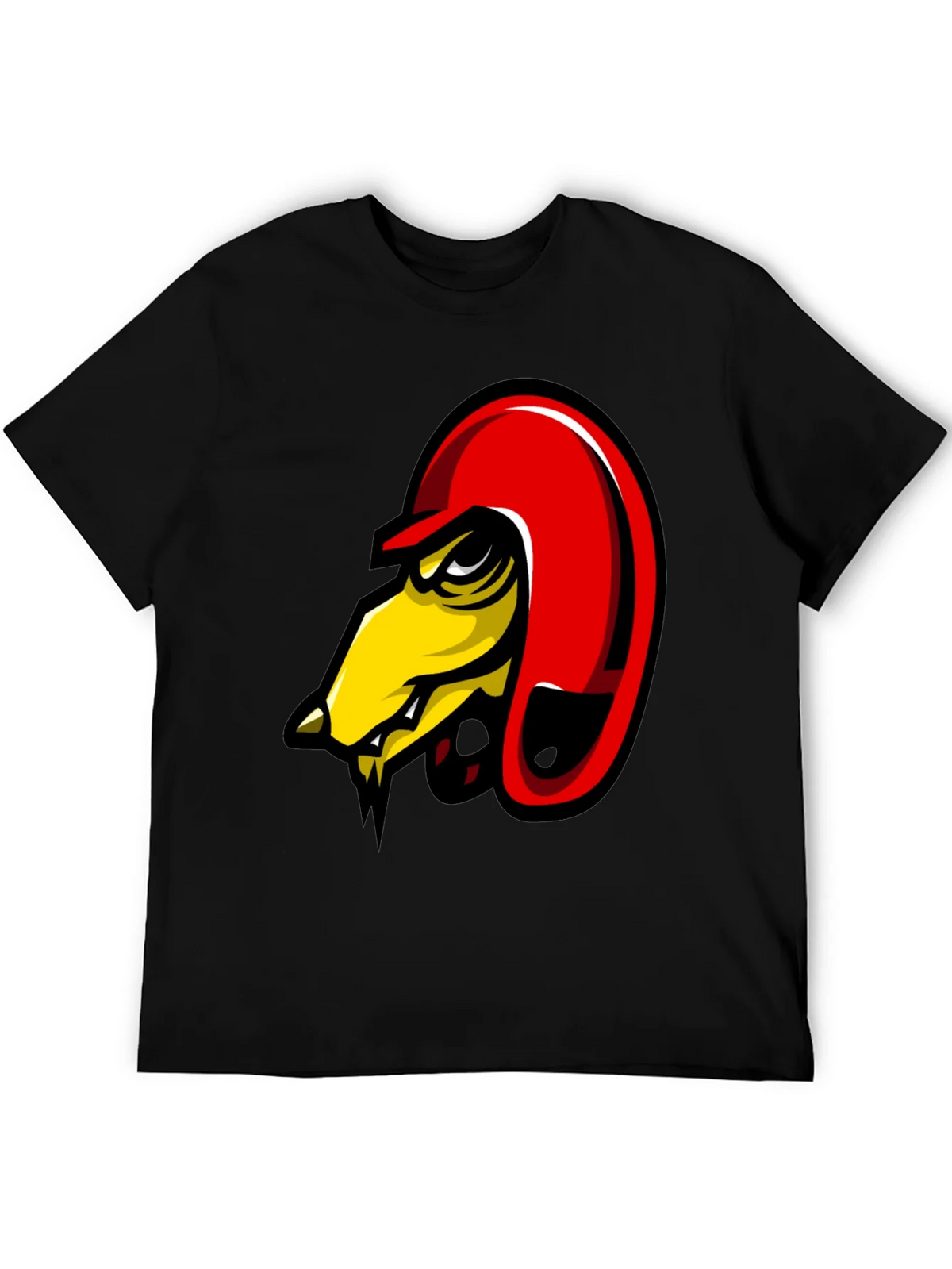 Mens Black Graphic Tee - Angry Bird Design product image 5