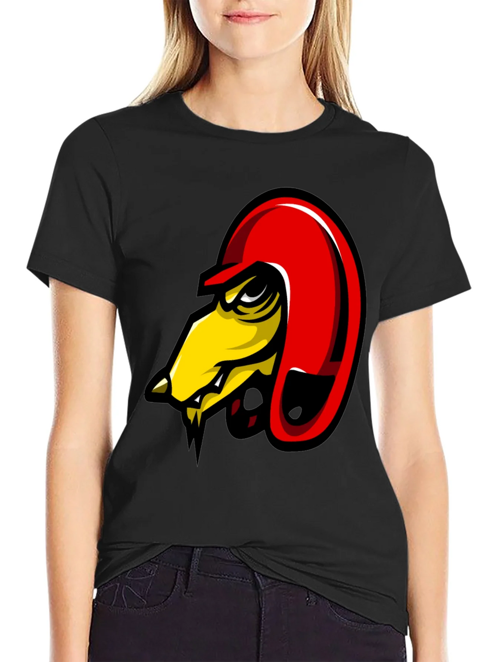 Mens Black Graphic Tee - Angry Bird Design product image 2