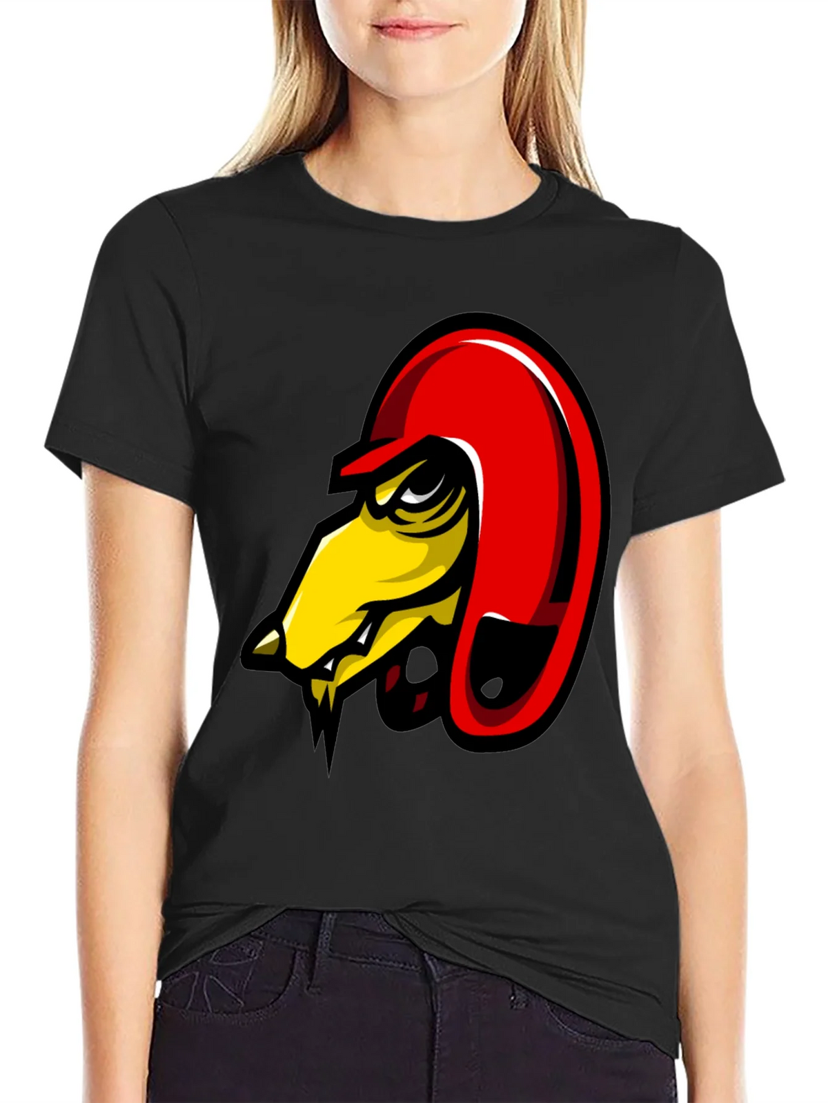 Mens Black Graphic Tee - Angry Bird Design product image 2