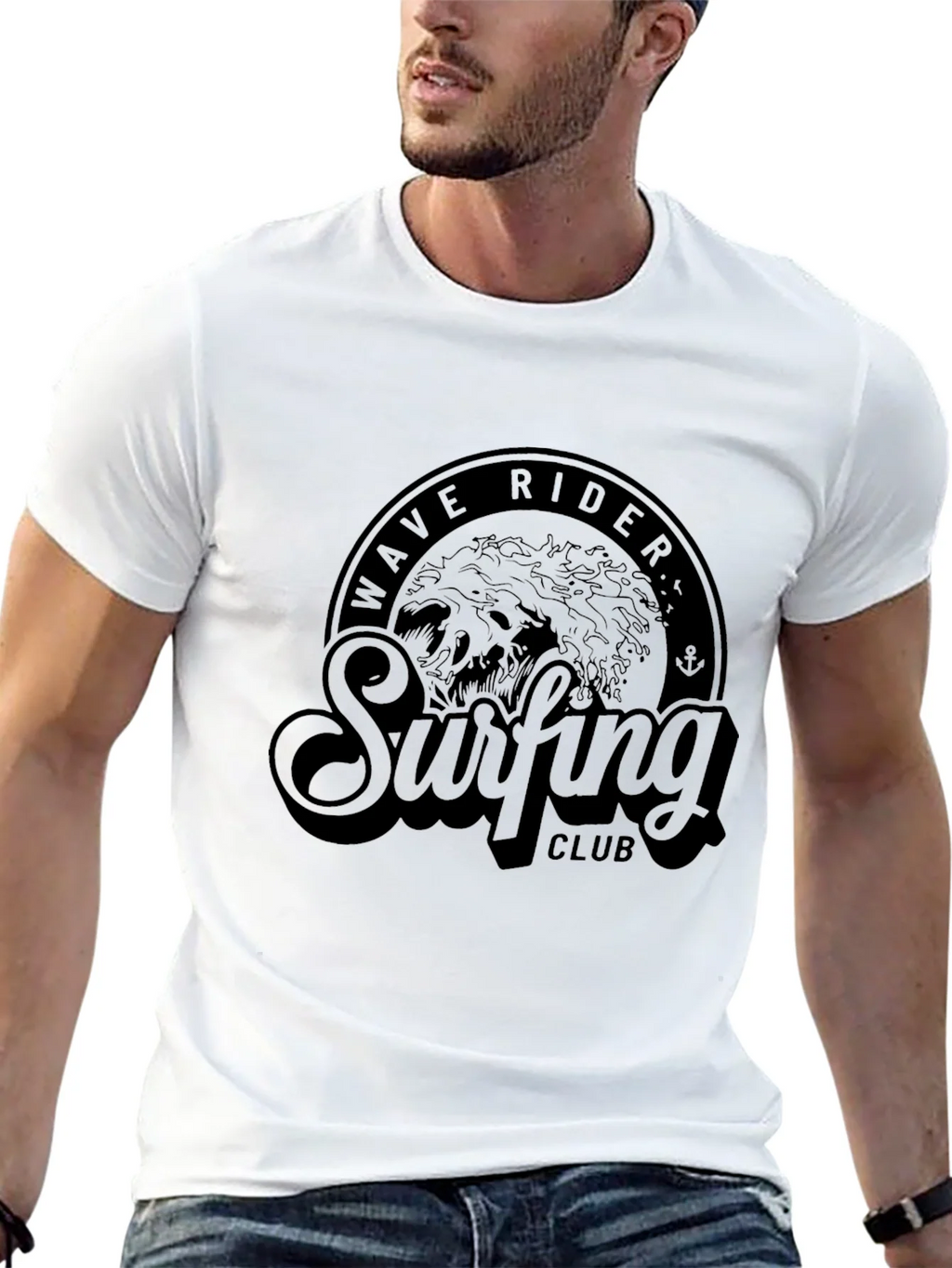 Wave Rider Surfing Club T-Shirt - Black product image 11