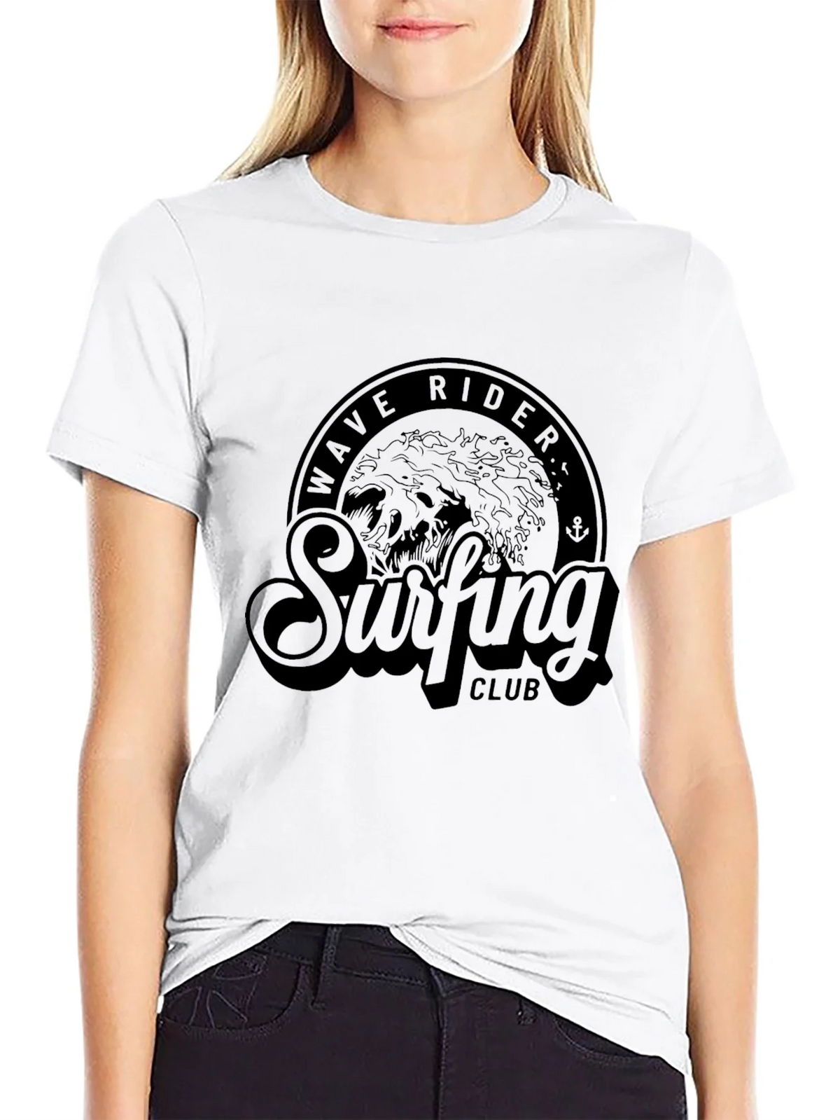 Wave Rider Surfing Club T-Shirt - Black product image 7
