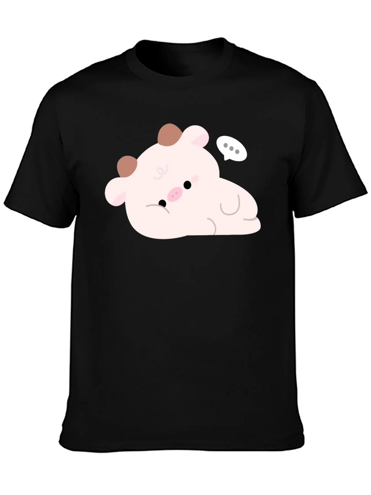 Cute Cow Graphic Tee - Black product image 3
