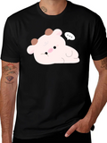 Cute Cow Graphic Tee - Black product image 1