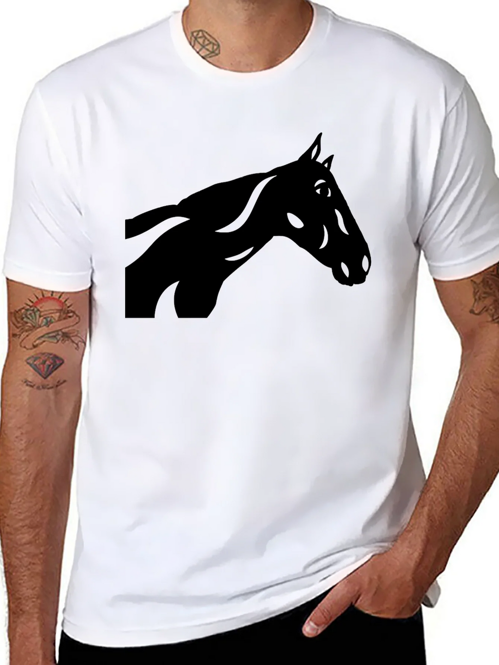 Black Horse Silhouette Graphic Tee product image 7
