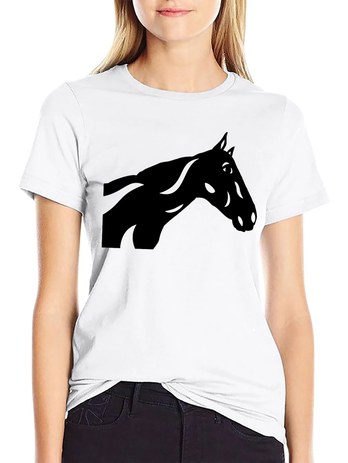 Black Horse Silhouette Graphic Tee product image 8