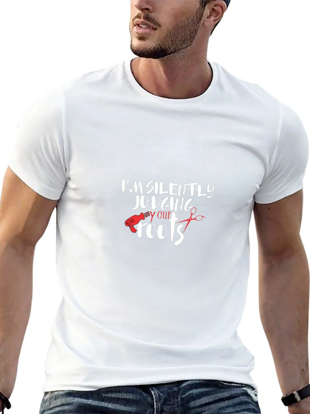 Im Silently Judging Your Roots Black T-Shirt product image 6