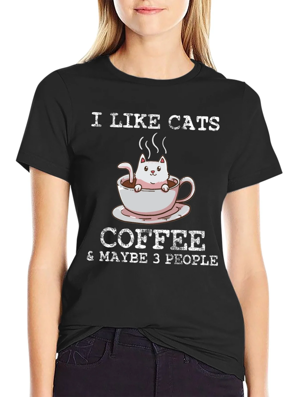 I Like Cats Coffee & Maybe 3 People T-Shirt product image 2