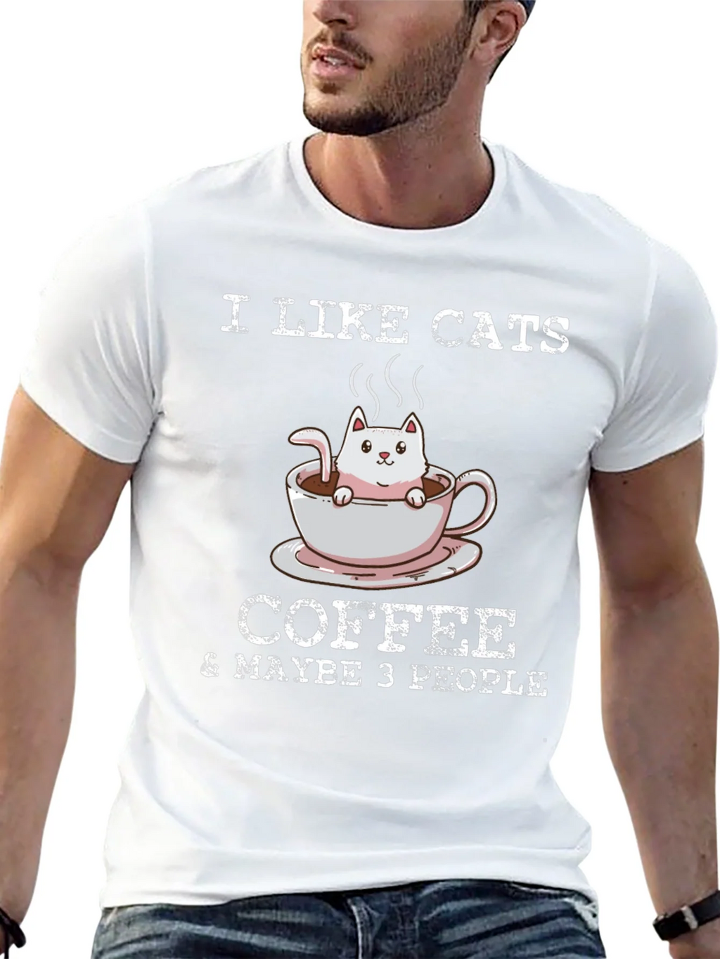 I Like Cats Coffee & Maybe 3 People T-Shirt product image 12
