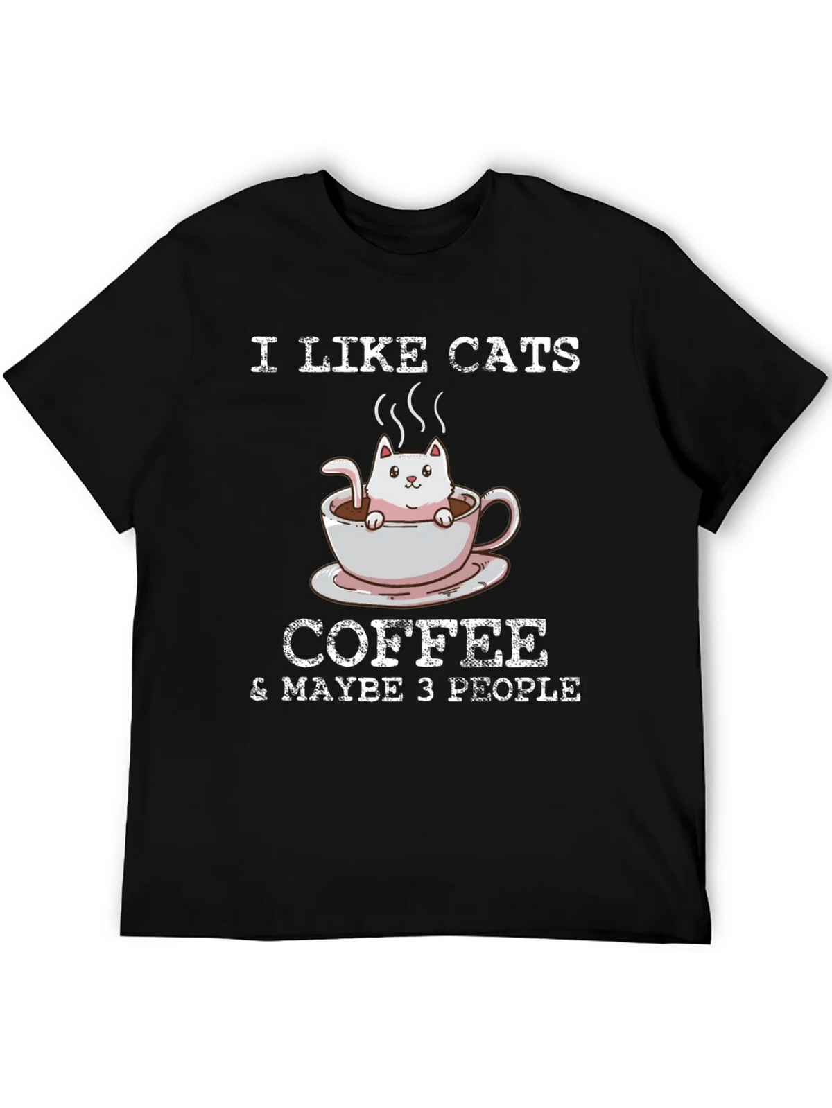 I Like Cats Coffee & Maybe 3 People T-Shirt product image 5