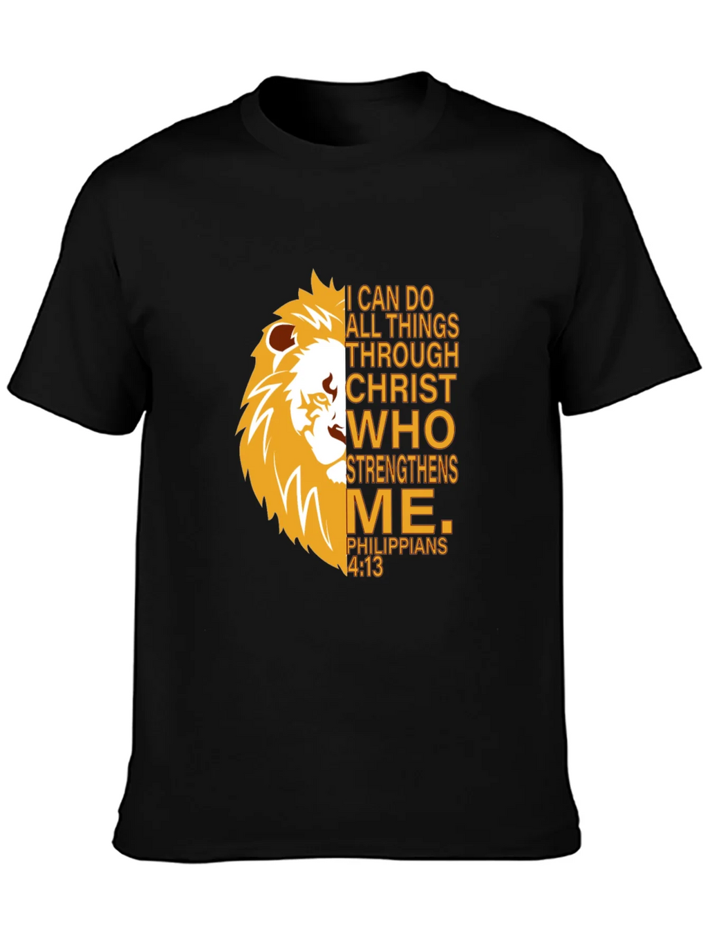 Lion Strength T-Shirt - Christian Philippians 4:13 product image 3