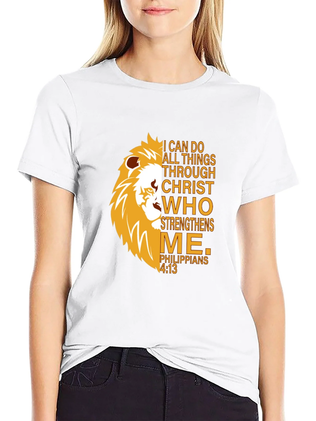 Lion Strength T-Shirt - Christian Philippians 4:13 product image 8