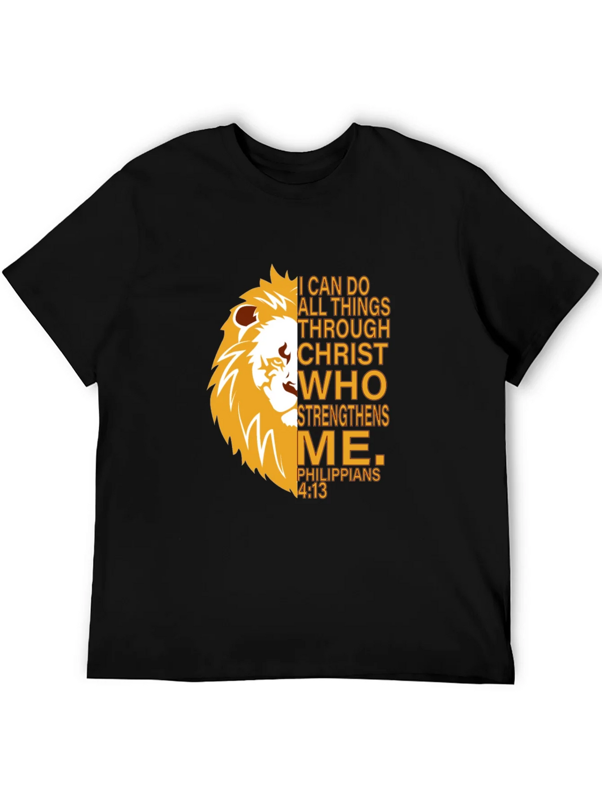 Lion Strength T-Shirt - Christian Philippians 4:13 product image 5