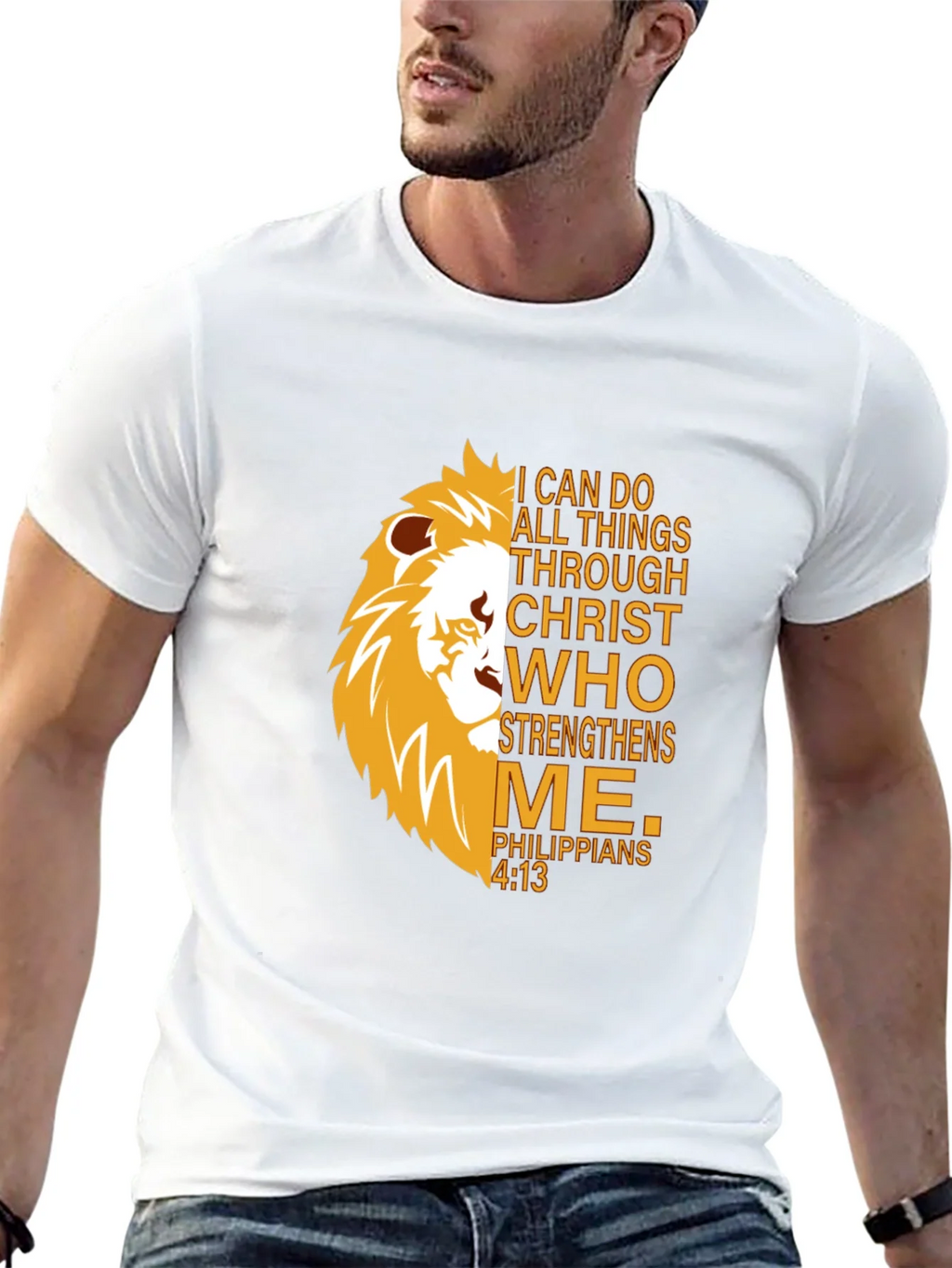 Lion Strength T-Shirt - Christian Philippians 4:13 product image 12