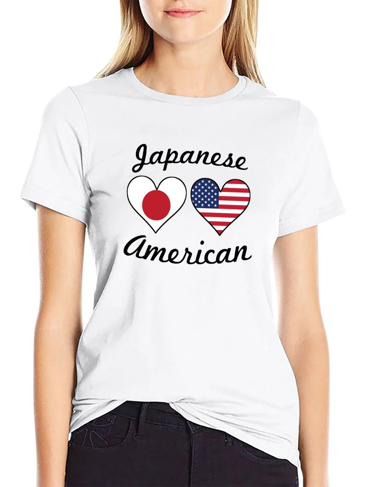 Japanese American Heart Flag T-Shirt product image 8
