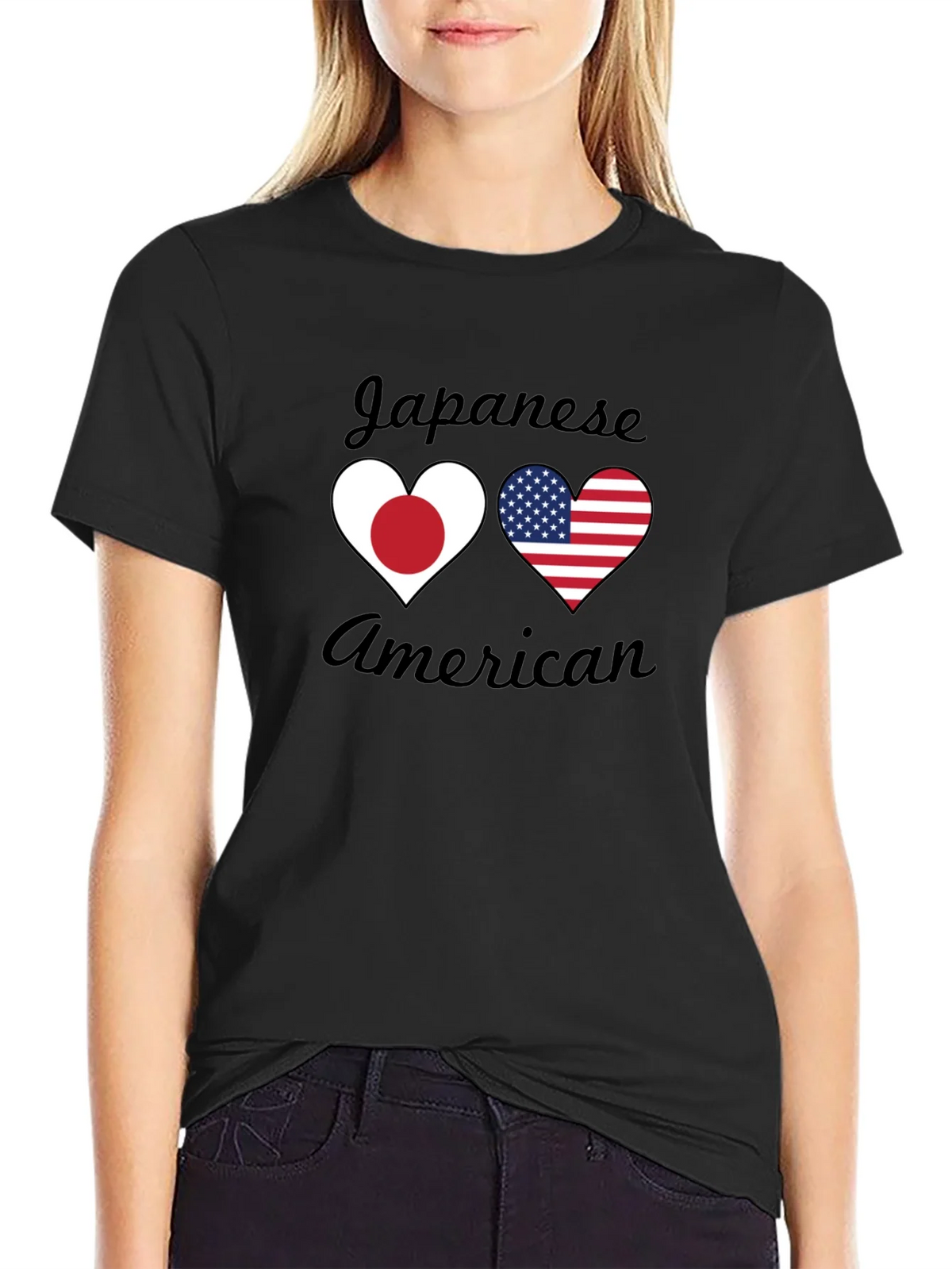 Japanese American Heart Flag T-Shirt product image 2