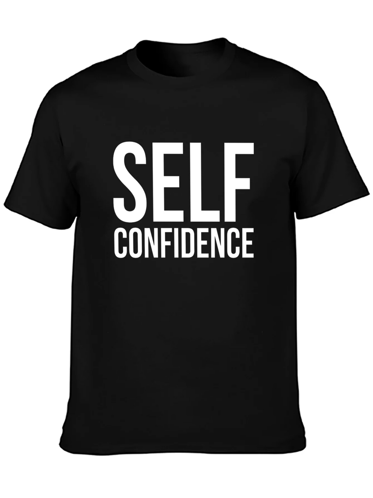 Self Confidence Graphic Tee - Black Cotton Comfort product image 3