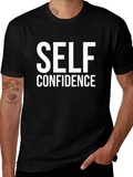 Self Confidence Graphic Tee - Black Cotton Comfort product image 1