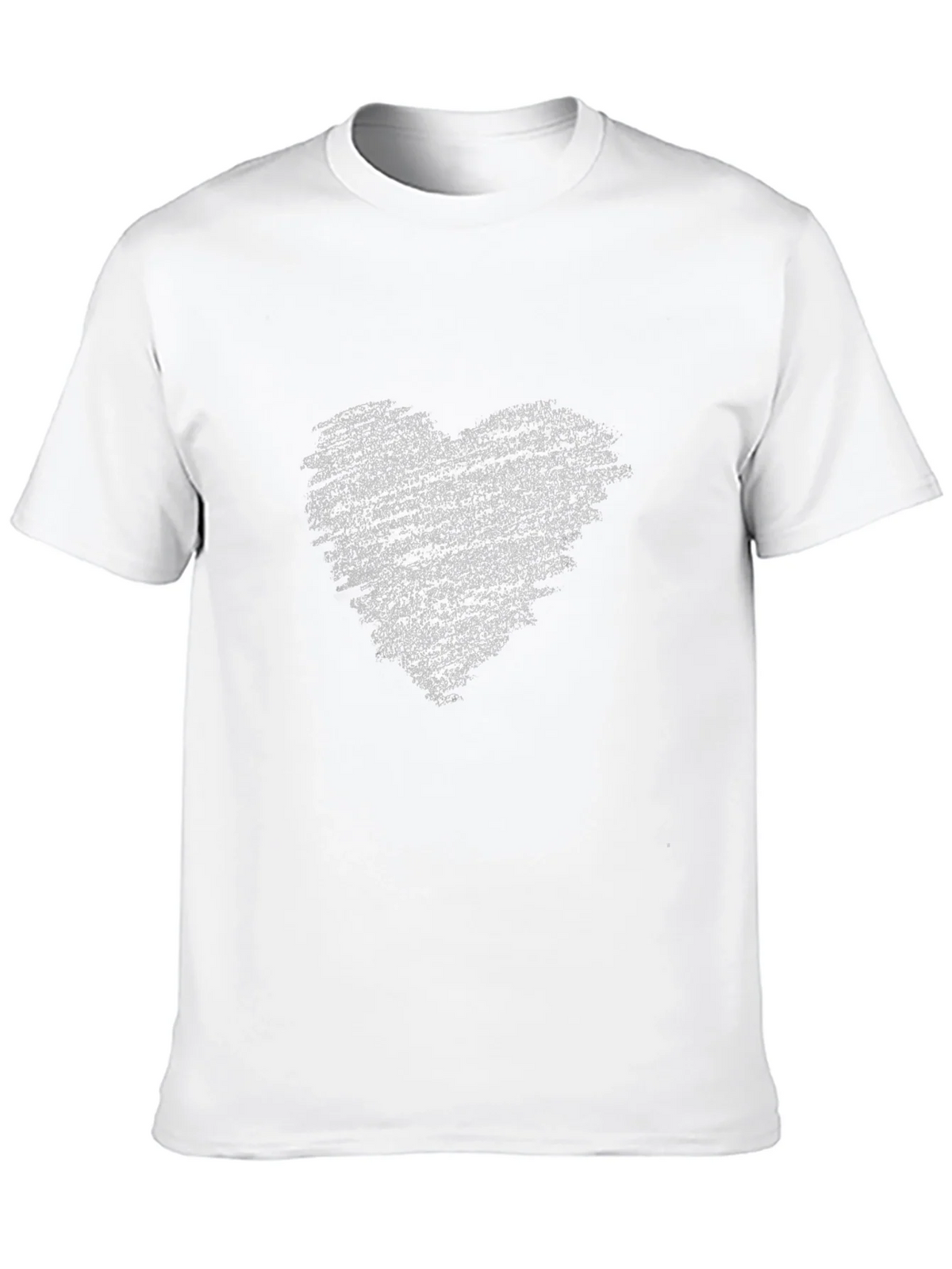 Mens Black T-Shirt with Distressed Heart Graphic product image 9