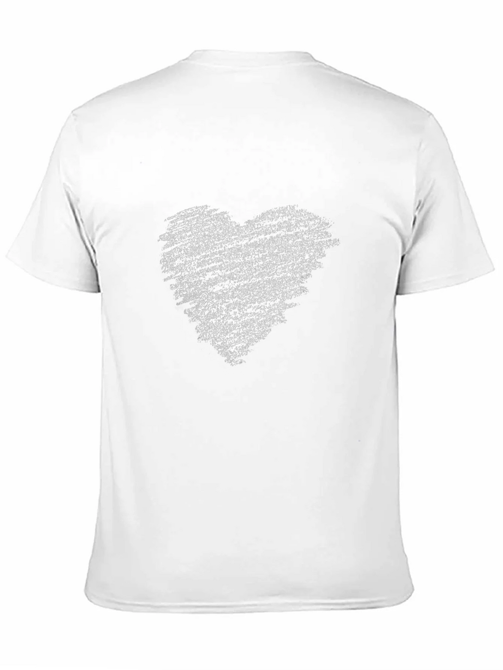 Mens Black T-Shirt with Distressed Heart Graphic product image 10