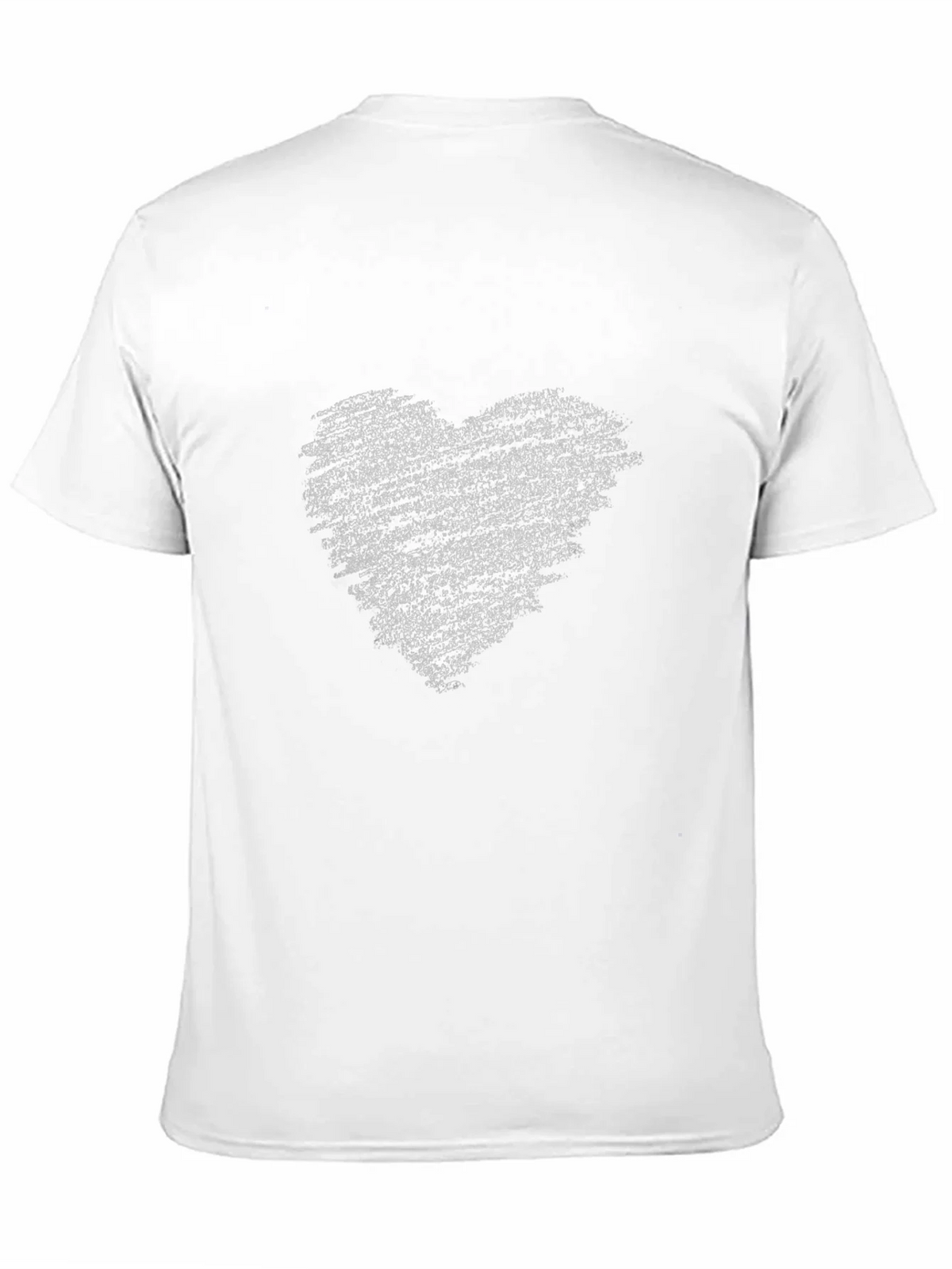 Mens Black T-Shirt with Distressed Heart Graphic product image 10