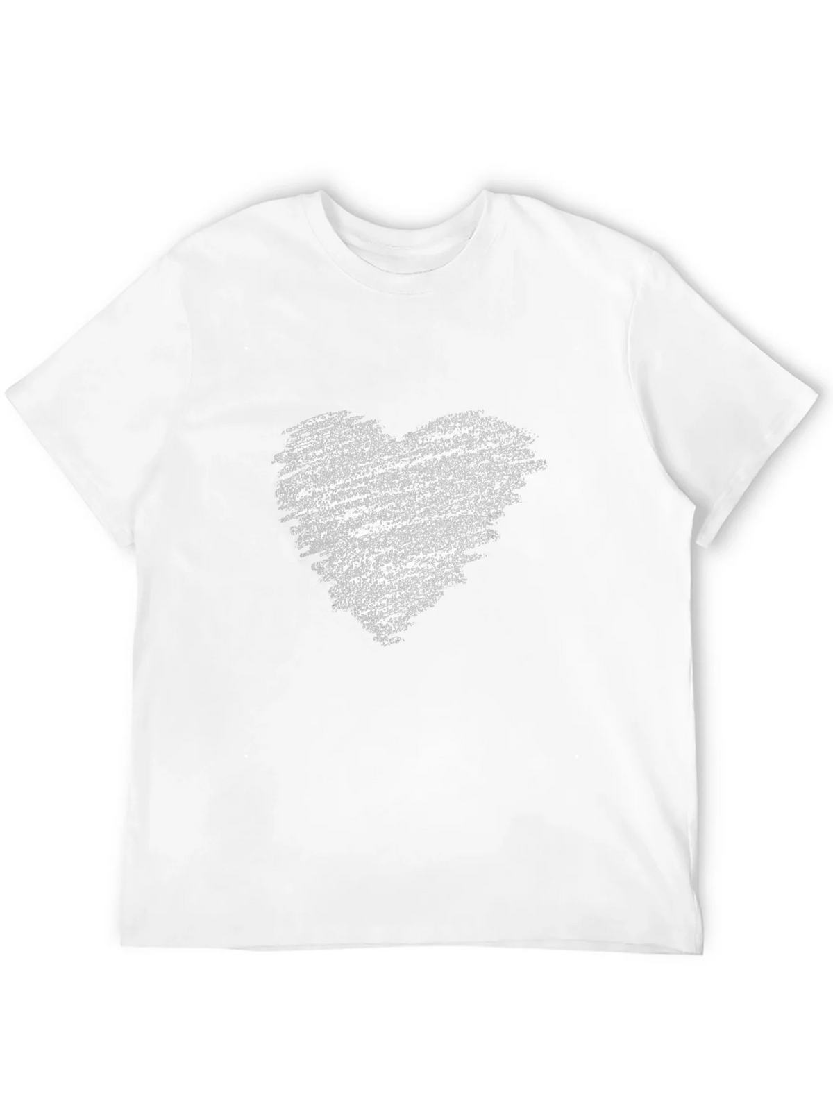 Mens Black T-Shirt with Distressed Heart Graphic product image 11